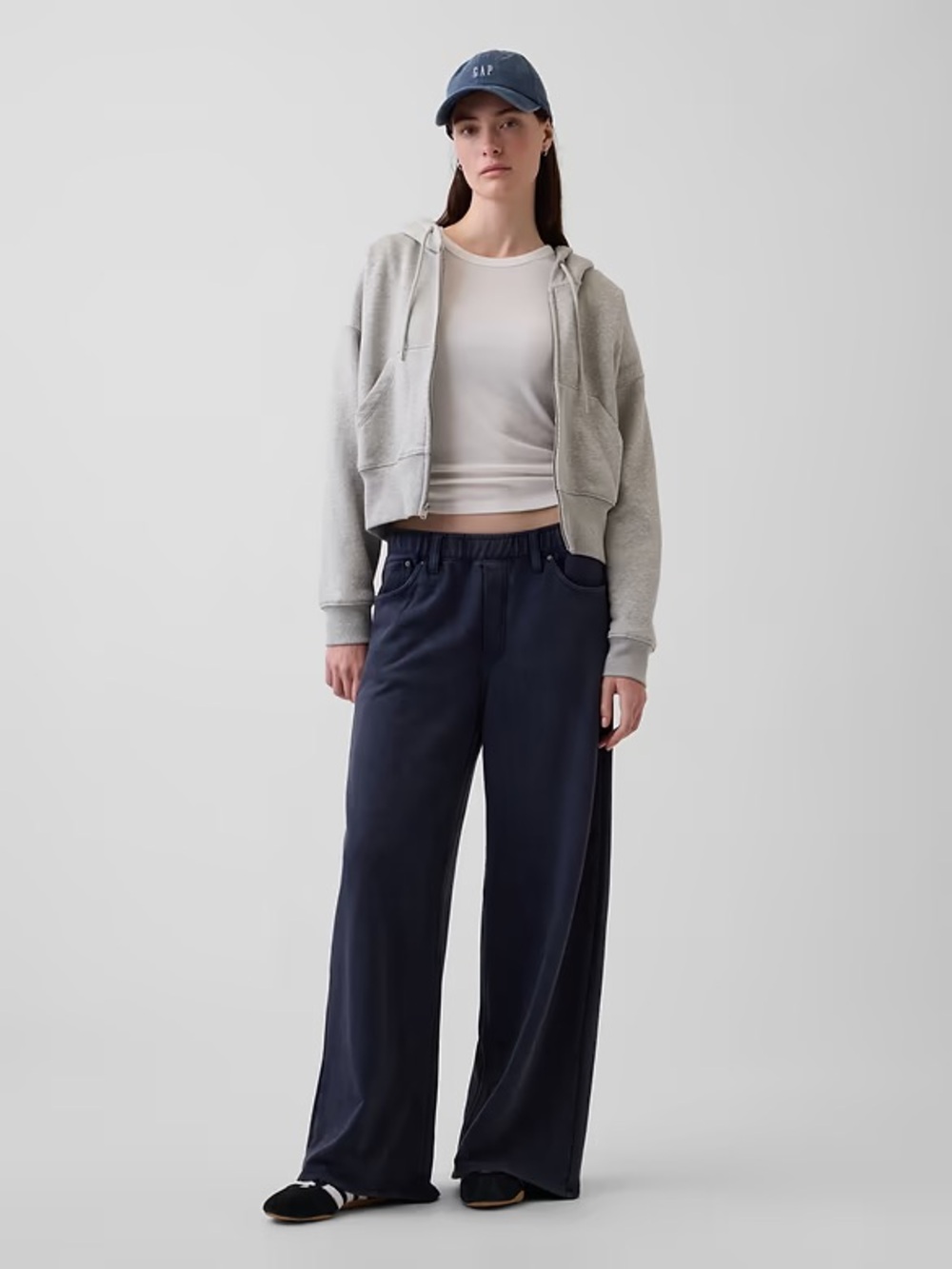 Gap Heavyweight Easy Baggy Sweatpant Jeans Dark Wash Grunge Baggy Y2K Oversized